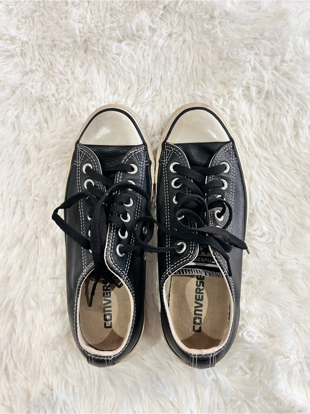 Converse Kids Black and White Low-Top Sneakers